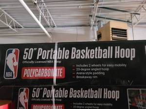 50 Portable Official NBA Polycarbonate Basketball Hoop
