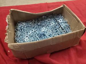 Box of new steel washers