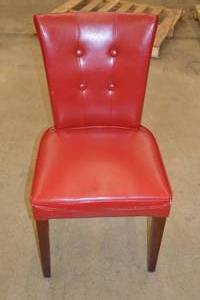 lot 24 image: Red Leather Chair