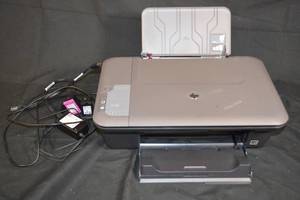 lot 52 image: HP Deskjet 1055 Print Scan Copy Machine with Used Ink Cartridges