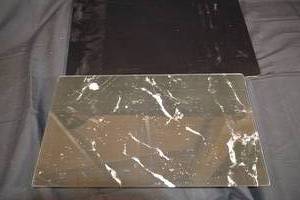 lot 87 image: Glass Tray  Wooden Board