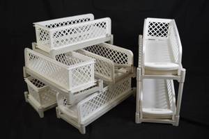 lot 89 image: Sliding Plastic Bin Shelving