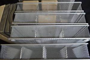 lot 115 image: Box of Metal Office TraysRacks