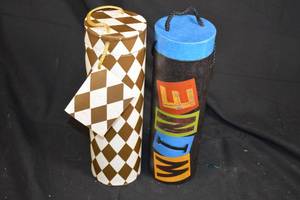 lot 172 image: 2ct Decorative Wine Bottle Storage Tubes
