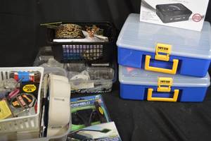 lot 180 image: Assorted Home Goods, Multi-Compartment Containers, Etc.