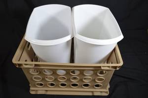 lot 196 image: 2ct Trash Bins  Sterilite Crate