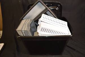 lot 202 image: Bin of Assorted Storage Baskets