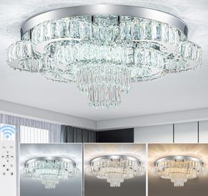 lot 304 image: 21 Inch Crystal Chandeliers with Remote Contro