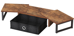 lot 374 image: Dark Brown Wood Computer Monitor Stand 15.7 x 9.1 x 5.7 inches