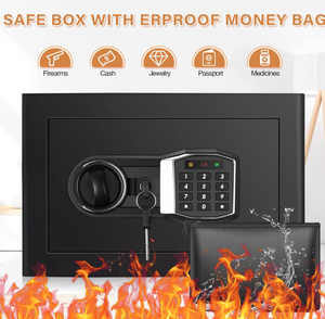 lot 382 image: 0.5 Cubic Home Fire Proof Safe With Programmable Keypad And Removable Shelf