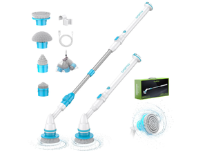 lot 383 image: Oraimo Electric Spin Scrubber With 4 Replacement Brushes & Adjustable Extension Arm