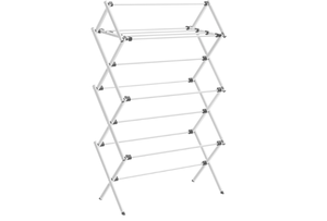 lot 384 image: SONGMICS Foldable Clothes Drying Rack 14.6 x 29.5 x 53.2