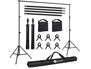 lot 385 image: HPUSN Backdrop Stand Includes Travel Bag- 10ft x 7ft