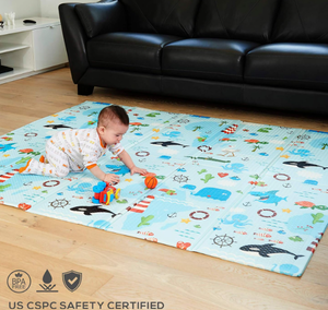 lot 391 image: Reversible Baby Play Mat & Exercise Mat 79 X 71 X 0.6 inch