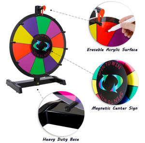 lot 153 image: Hooomyai 15 Tabletop Spinning Prize Wheel 10 Slots