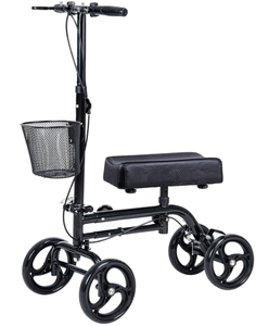 lot 174 image: WINLOVE Black Steerable Knee Walker Roller Scooter