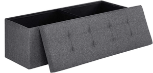 lot 184 image: SONGMICS 43 Inches Folding Storage Ottoman Bench