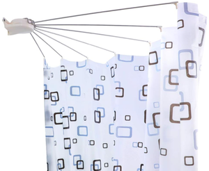 lot 250 image: Hershii Foldable Shower Curtain Rod Rail