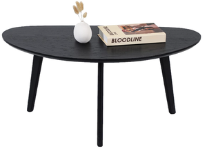 lot 263 image: FIRMINANA Small Black Oval Coffee Table for Living Room