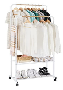 lot 268 image: YOUDENOVA White Clothes Rack on Wheels