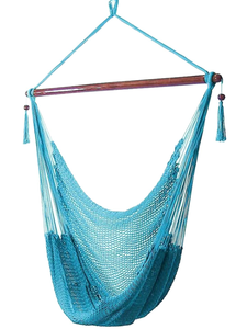 lot 297 image: Sunnydaze IndoorOutdoor Caribbean XL Hanging Hammock Chair