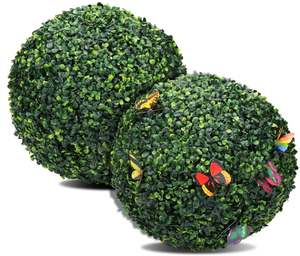 lot 420 image: 2 Pieces of Artificial Plant Topiary Ball Faux