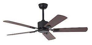 lot 422 image: Reversible Black Or Brown 52 Ceiling Fan 6 Speed Remote