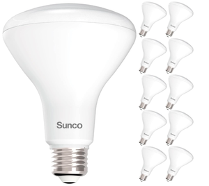lot 423 image: Sunco 10 Pack BR30 LED Bulbs 2700K