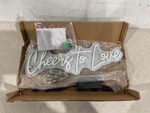 lot 429 image: Cheers To Love LED Neon Lights Wall Hanging Wedding Aesthetic