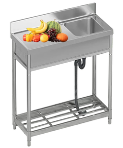 lot 45 image: Freestanding Stainless Steel Sink Commercial Sink Outdoor Kitchen