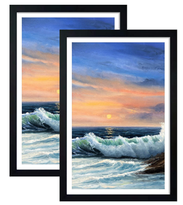 lot 188 image: LUCKYLIFE Poster Frame Black Set of 2