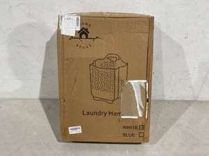 lot 461 image: Collapsible Laundry Basket Bedroom Folding Hamper Clothes Wall Hanging