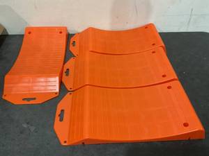 lot 488 image: OULEME Tire Saver Ramps, 4 Pack with Anti-Slip Pads