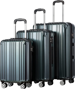 lot 85 image: COOLIFE Luggage Expandable Suitcase 3 Piece Set