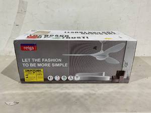 lot 561 image: reiga 52-in Silver Smart Ceiling Fan with Dimmable LED Light