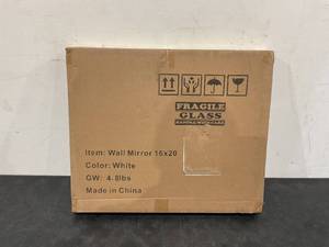 lot 533 image: Rectangular Wall Mirror Framed White