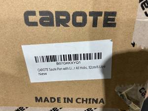 lot 540 image: CAROTE 12.5 Inch Nonstick Deep Frying Pan with Lid