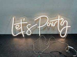 lot 273 image: Lets Party Neon LED Signs USB Powered Acrylic Light for Wall Decor