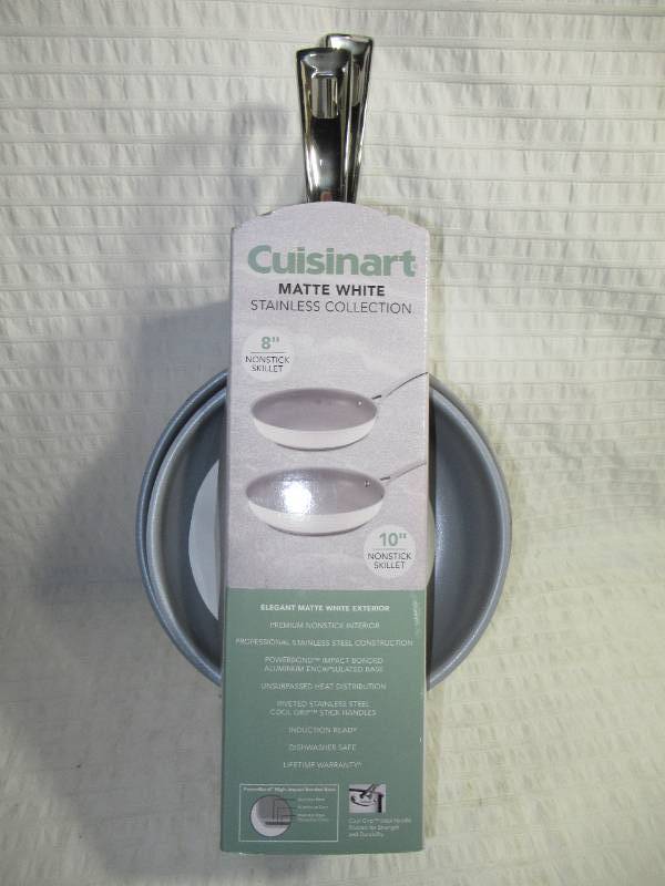 Cuisinart 8 Matte White Nonstick Skillet