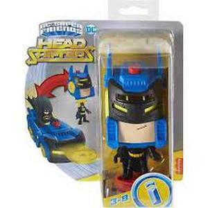 lot 14 image: Fisher Price DC Super Friends Imaginext Head Shifters Batman & Batmobile Figure Set