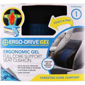 lot 59 image: Ergo Drive Ergo Air Universal Gel Back Support Seat Cushion, Universal Fit for Car, Truck, SUV