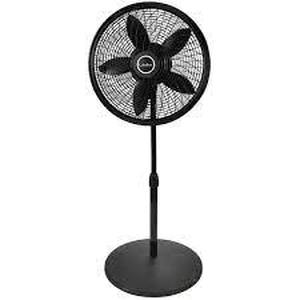 lot 76 image: Lasko 18 in. 3 Speeds Cyclone Pedestal Fan in Black with Adjustable Height, Oscillating