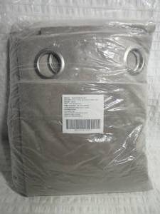 lot 128 image: MAJESTY VELVET TOTAL BLACKOUT CURTAIN PANEL PAIR-Taupe