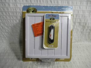 lot 132 image: Hampton Bay Wireless or Wired Doorbell Chime, White Bead Board Finish & Wired LED Push Button Combo