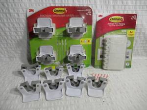 lot 135 image: Set of 11 Command Damage Free Hangers and Pack of Picture Hanger Strips
