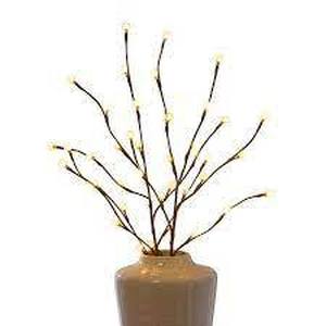 lot 99 image: Evergreen 32 LED Dcor Bubble Branches, 2-pack (Natural)-Out of Box