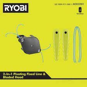 lot 118 image: Ryobi 2-in-1 Pivoting Fixed Line and Bladed Head