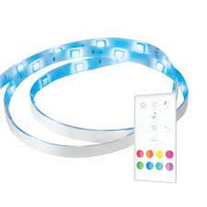 lot 212 image: GE 16ft Remote and Control Panel Included LED Color Changing Light Strip