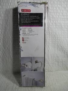 lot 175 image: Delta Everly 3 -Piece Bath Hardware Set with Mounting Hardware in Brushed Nickel