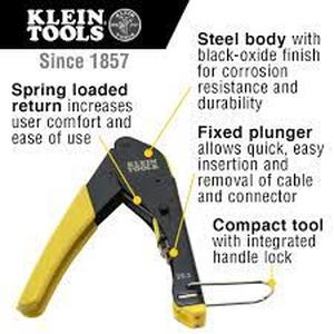 lot 227 image: Klein Tools Coax Cable Installation Tool Set with Hip Pouch